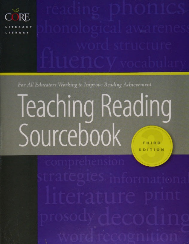 Teaching Reading Sourcebook, 3rd Edition – Bill Honig, Linda Diamond & Linda Gutlohn